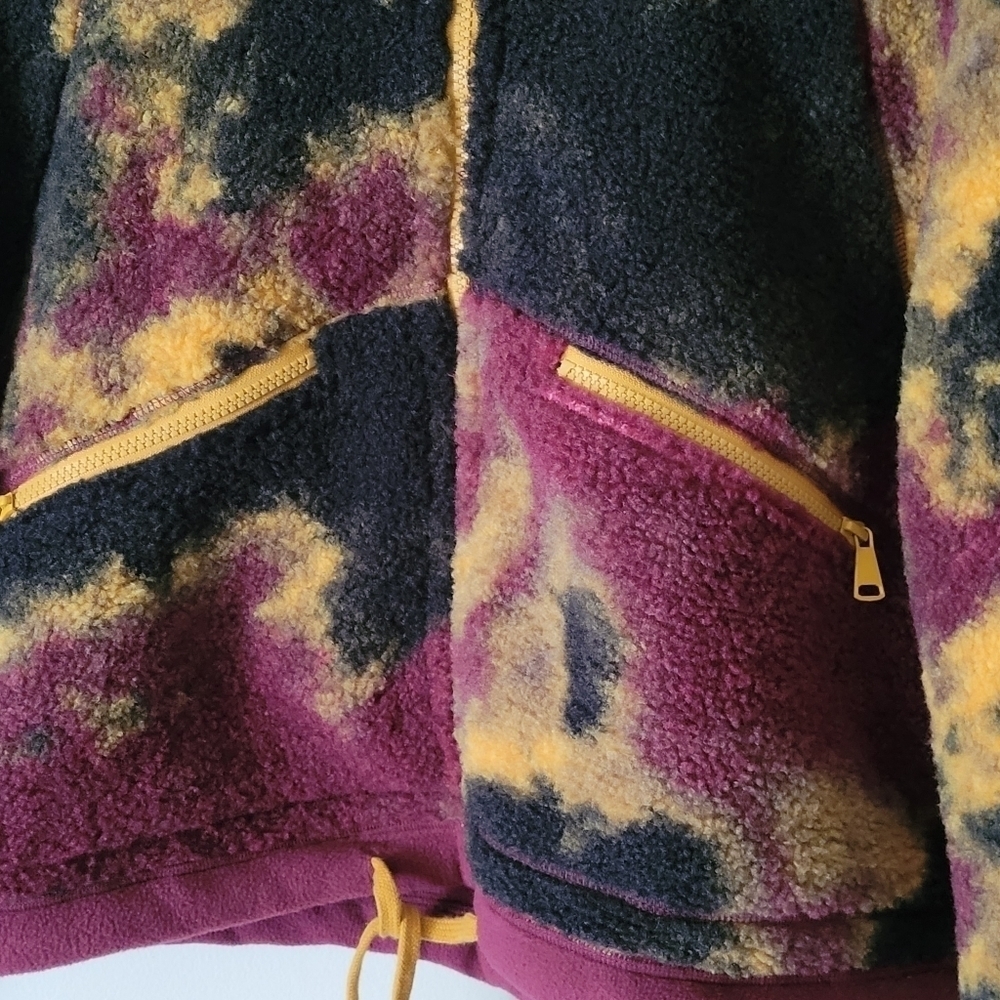 BP Nordstrom Tie Dye Fleece Hooded Coat M - Picture 10 of 12